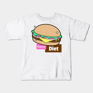 Balanced Diet Burger Kids T-Shirt